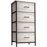 4 Drawer Vertical Short Nightstand